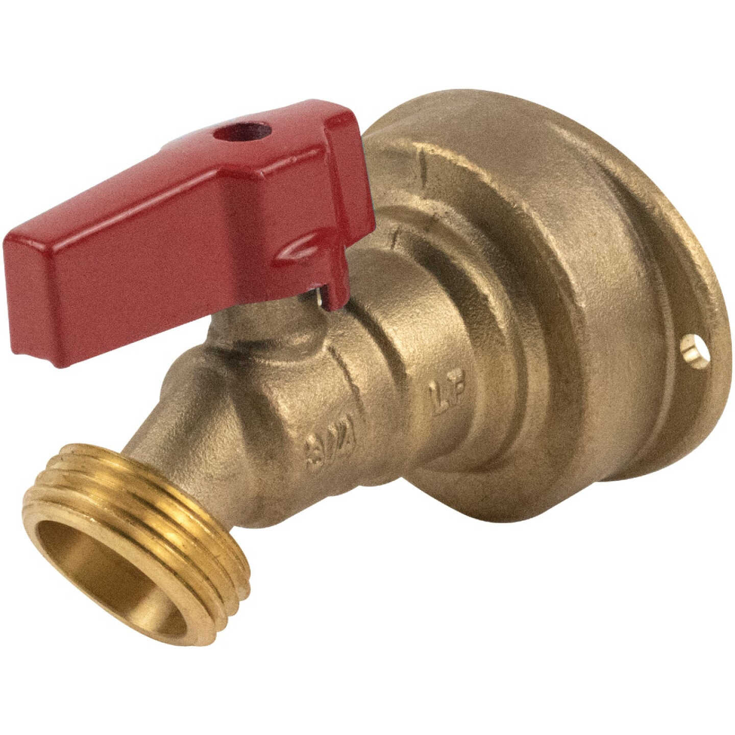 Brass 1/2-in PF x 3/4-in MHT 1/4 Turn No Kink Hose Bibb Image 1