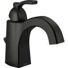 Delta Flynn Matte Black 1-Handle Lever Centerset Bathroom Faucet with Pop-Up Image 1