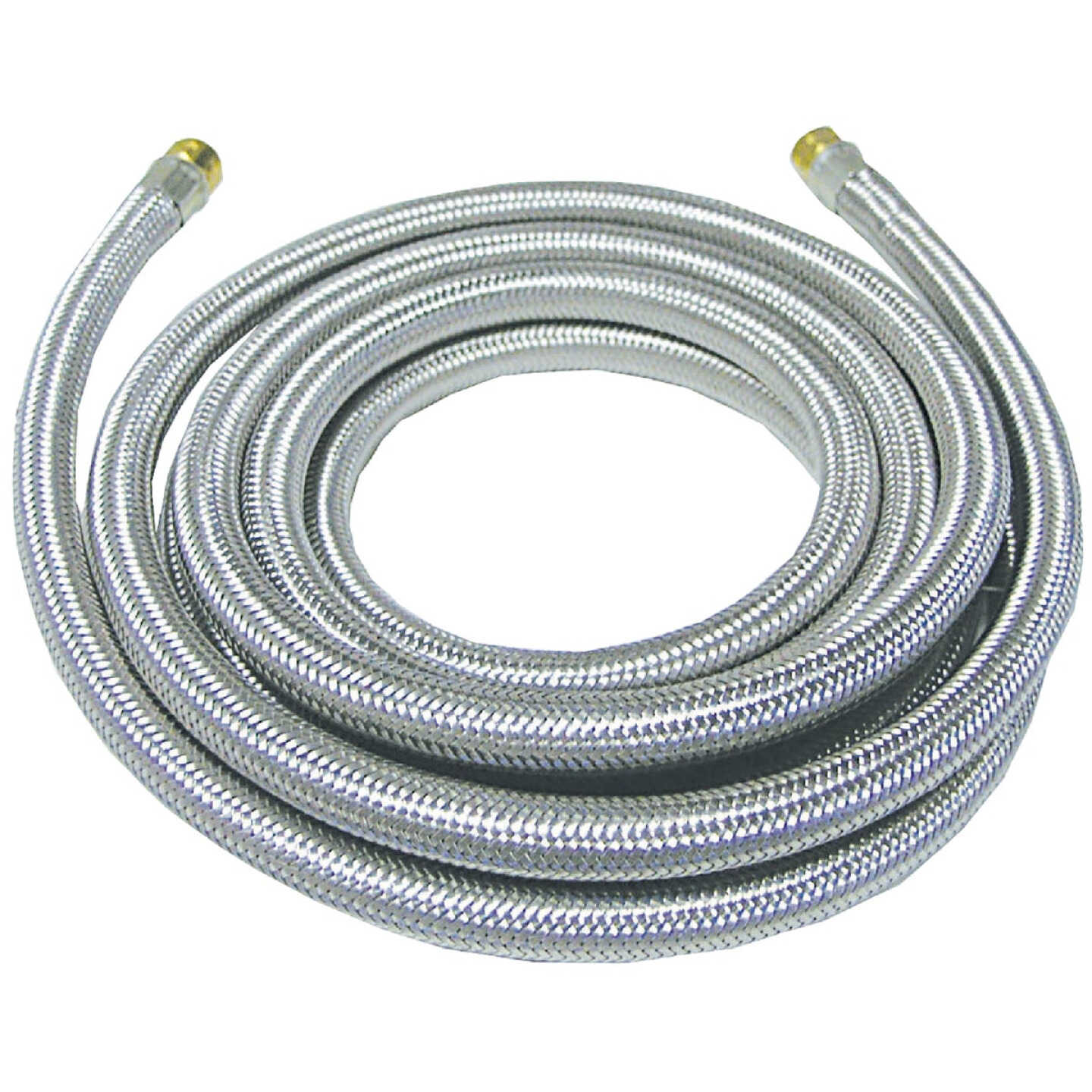 1/4-in COMP x 1/4-in COMP x 120-in Braided Stainless Steel Ice Maker Connector Image 1