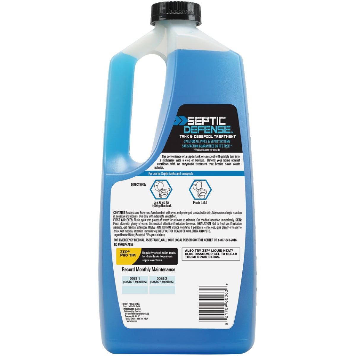 Zep Septic Defense 64 Oz. Cesspool and Septic Tank Treatment Image 2