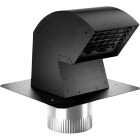 Imperial 4 In. Black Aluminum R-2 Premium Roof Vent Cap with Collar Image 1