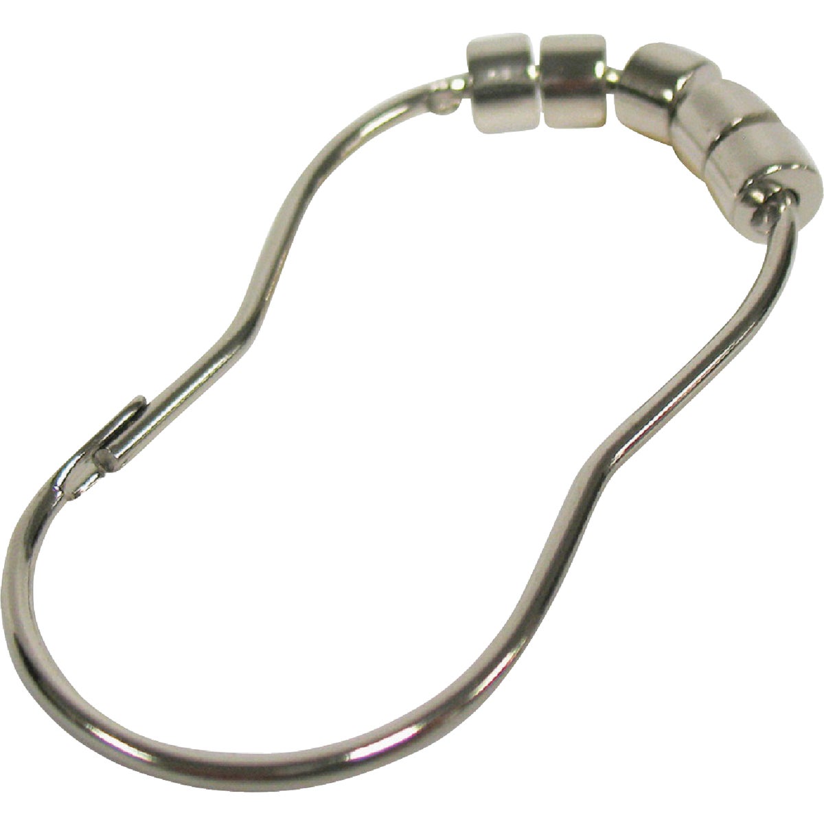 Zenith Zenna Home Chrome Roller Shower Curtain Hook (12 Count)