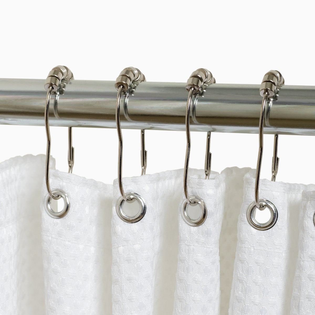 Zenith Zenna Home Chrome Roller Shower Curtain Hook (12 Count) Image 2