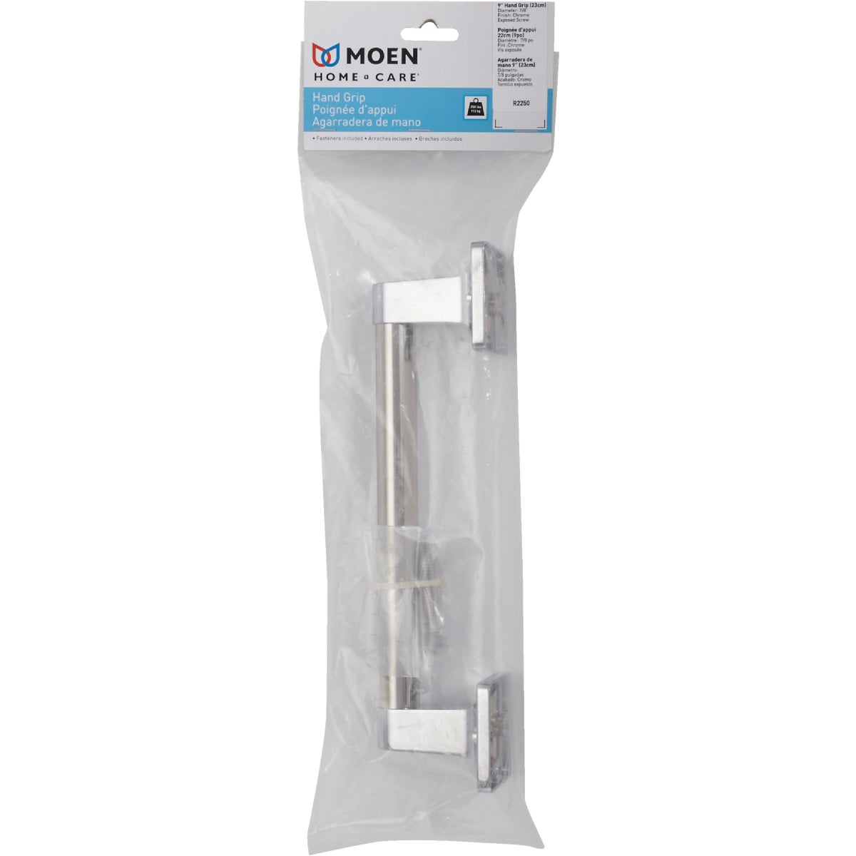 Moen Home Care 9 In. Exposed Screw Grab Bar, Chrome Image 2