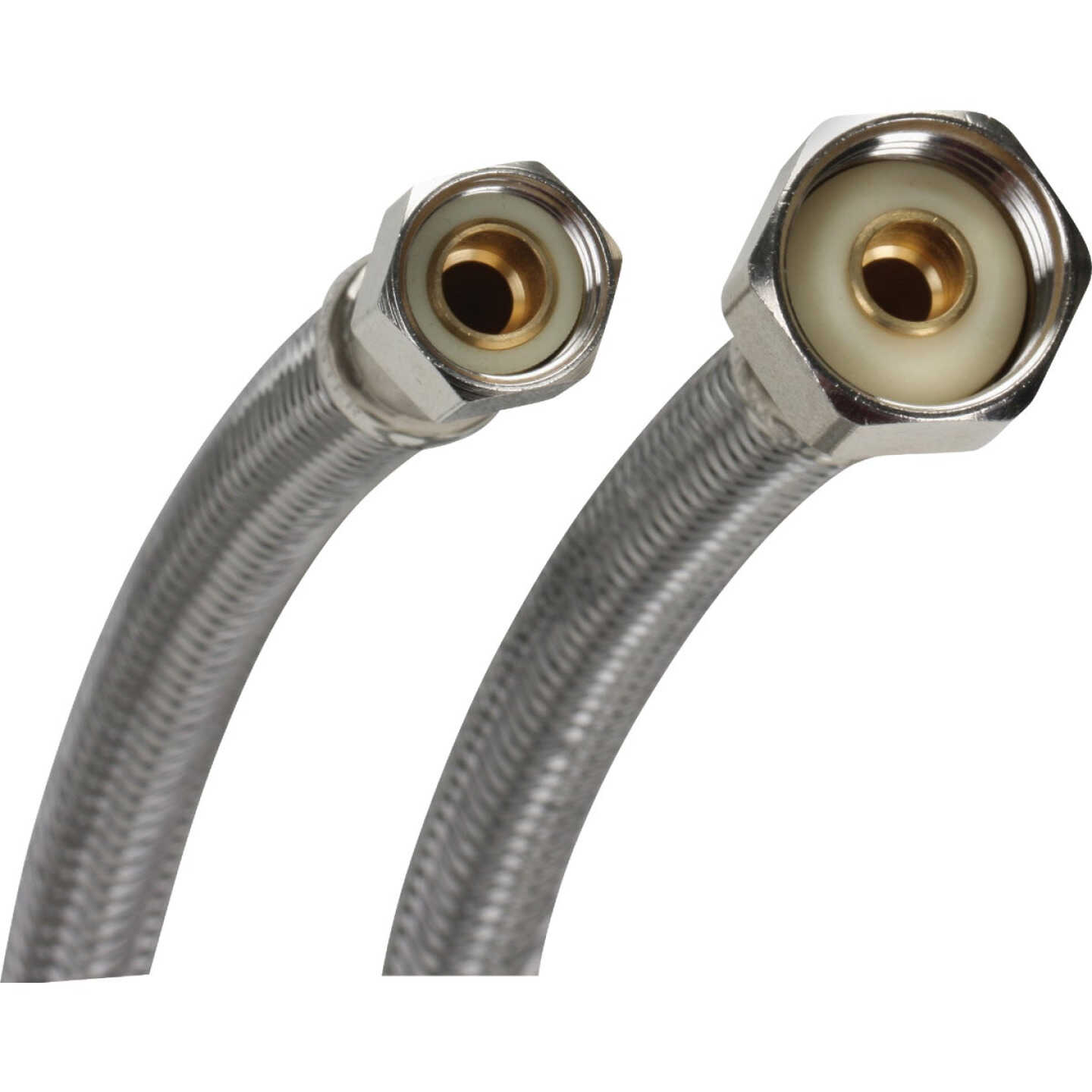 Fluidmaster 3/8 F X 1/2 In. F X 12 In. L Stainless Steel Faucet Connector Image 1