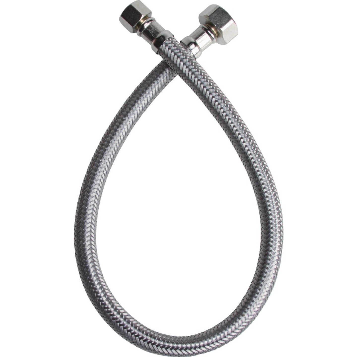 Fluidmaster 3/8 F X 1/2 In. F X 12 In. L Stainless Steel Faucet Connector Image 4