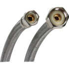 Fluidmaster 3/8 F X 1/2 In. F X 16 In. L Stainless Steel Faucet Connector Image 1