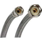 Fluidmaster 3/8 F X 1/2 In. F X 30 In. L Stainless Steel Faucet Connector Image 1
