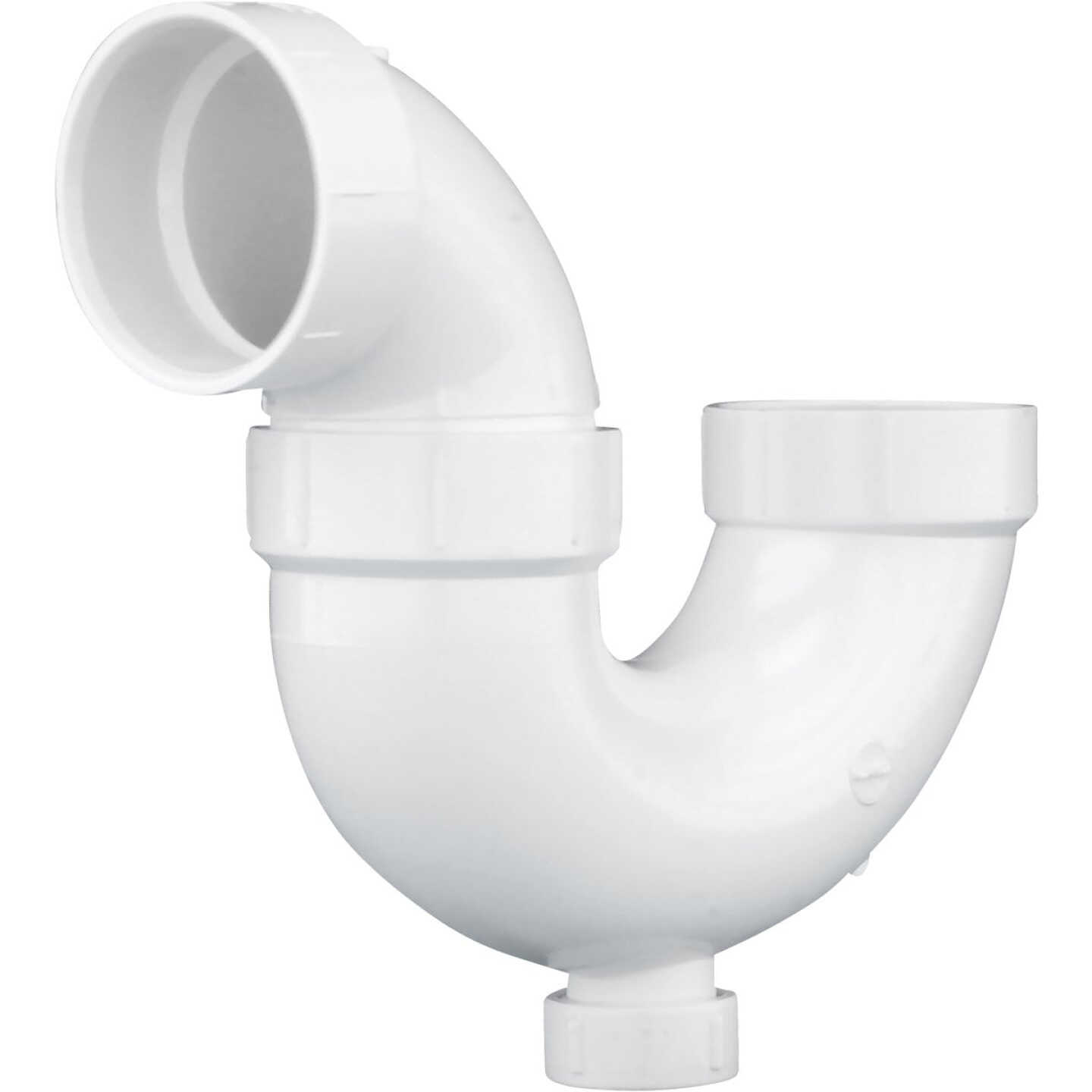 Charlotte Pipe 1-1/2 In. White PVC P-Trap with Cleanout Image 1