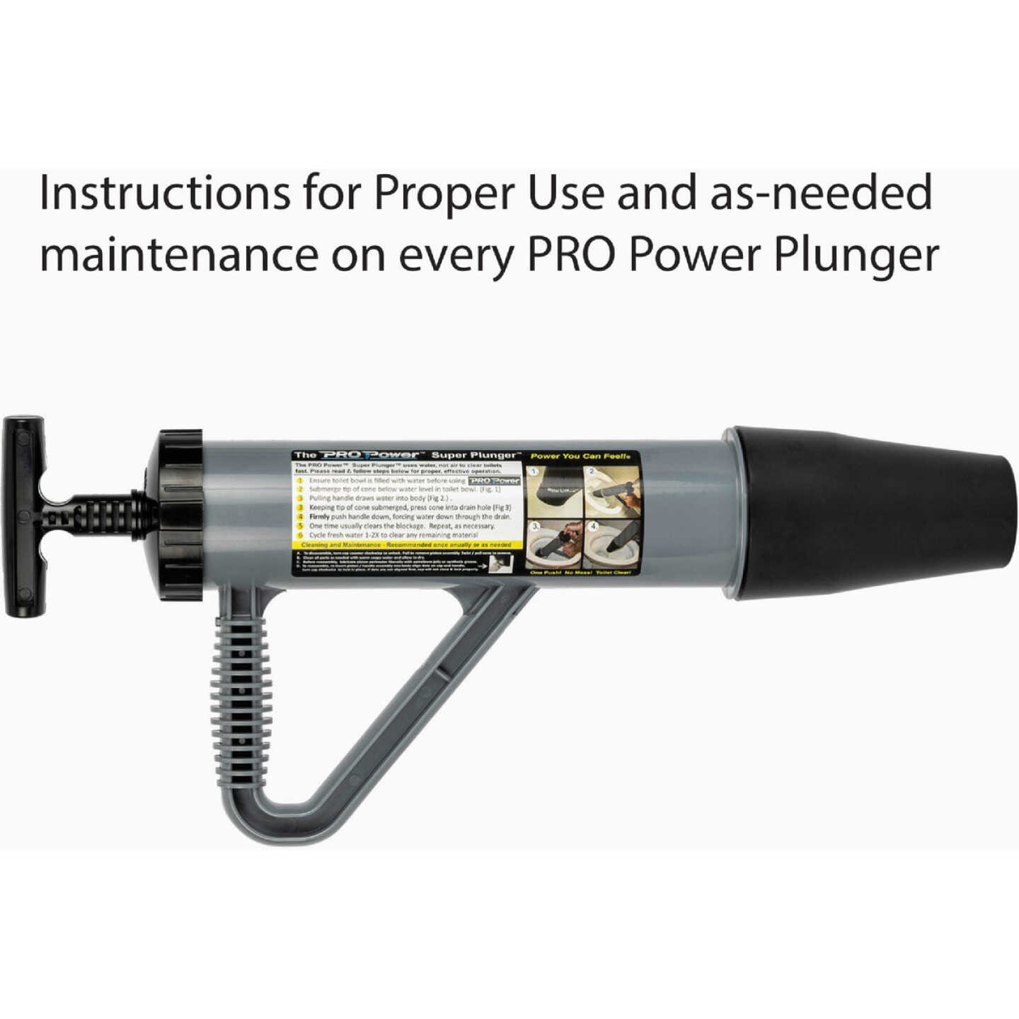 Pro Power Super Plunger 3 In. Dia. Toilet Plunger Image 4