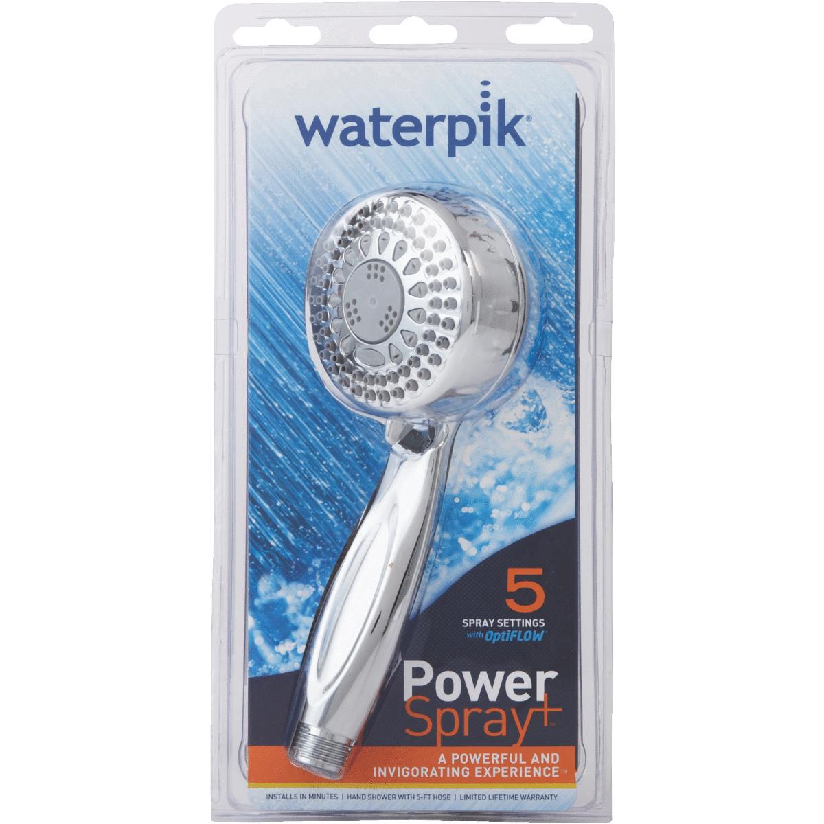 Waterpik PowerSpray+ Elements 5-Spray 2.5 GPM Chrome Hand-Held Shower Image 1