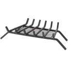Home Impressions 27 In. Steel Fireplace Grate with Ember Screen Image 1