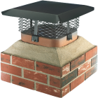 Shelter Adjustable Black Galvanized Steel Single Flue Chimney Cap Image 1