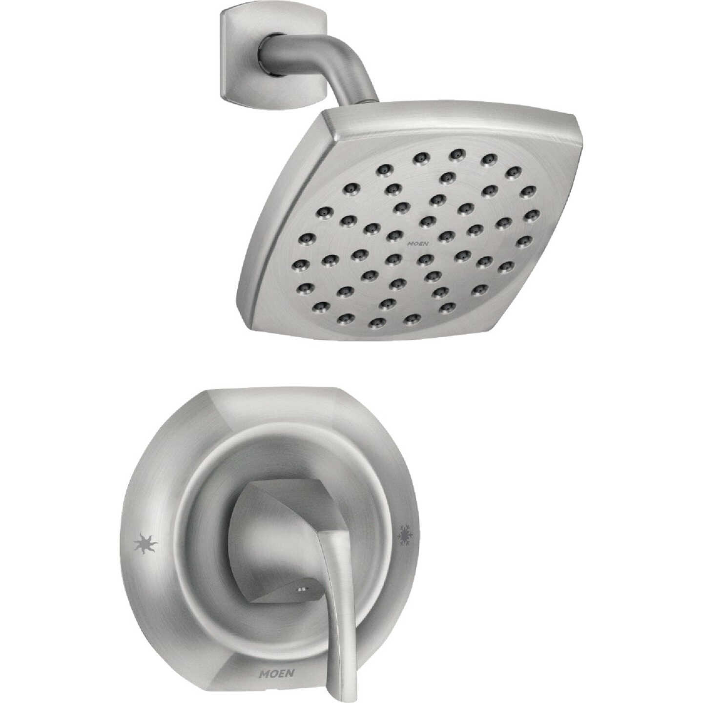 Moen Lindor Posi-Temp 1-Handle Lever Shower Faucet, Spot Resist Brushed Nickel Image 1