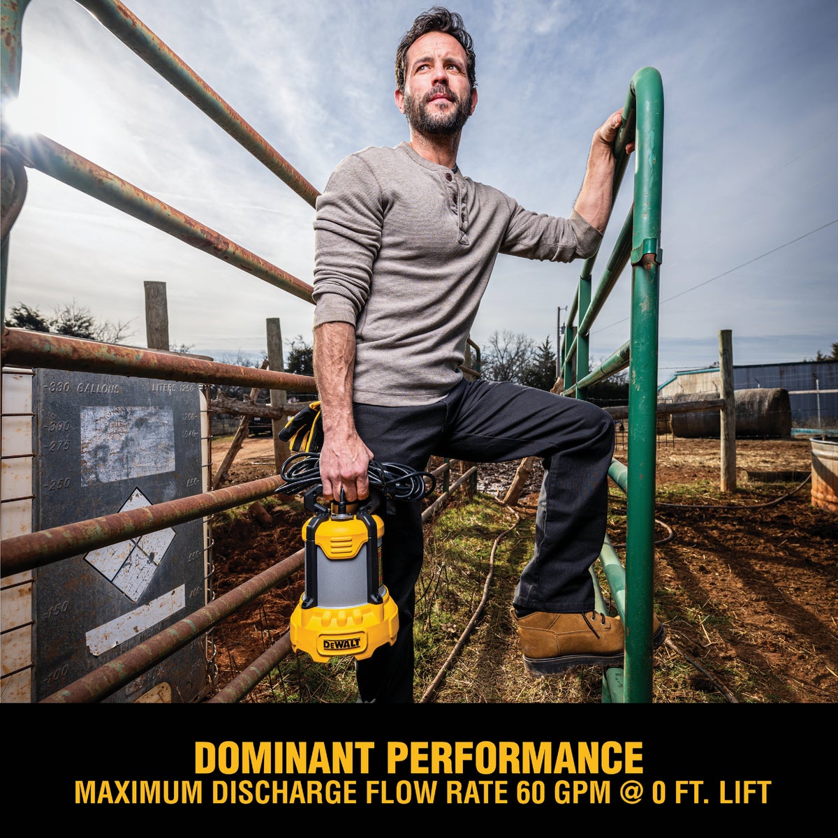 DEWALT 1/3 HP Cast Aluminum Submersible Utility Pump Image 2