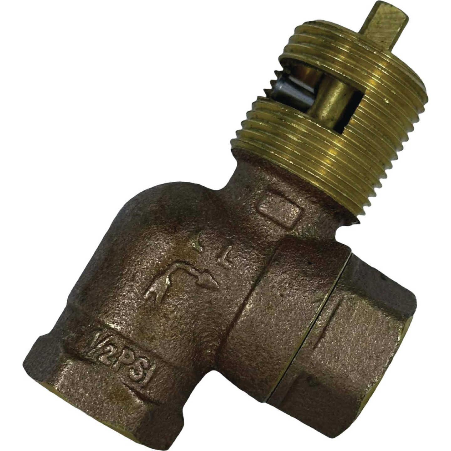 Blue Flame 1/2 In. Brass Quarter-Turn Angle Ball Gas Valve Image 1