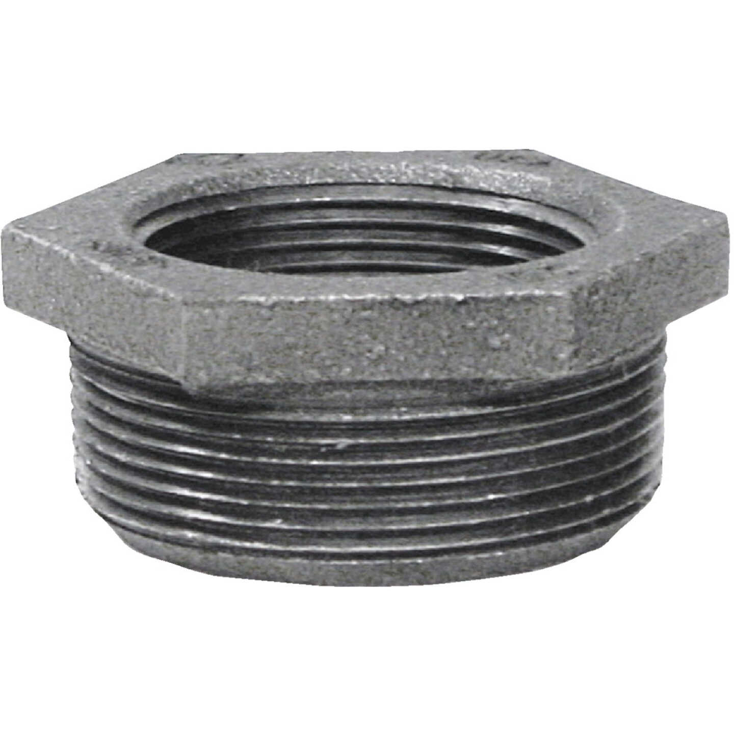 Anvil 2 In. x 1-1/4 In. Hexagon Black Iron Bushing Image 1