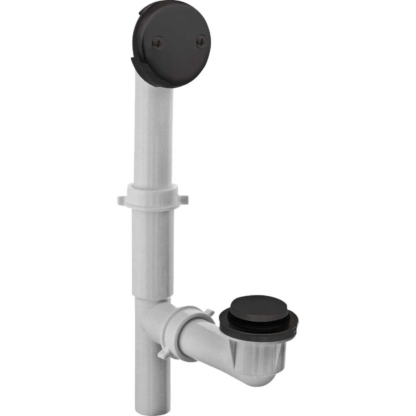 Danco Touch-Toe Tub Drain Kit with Matte Black Trim Image 1