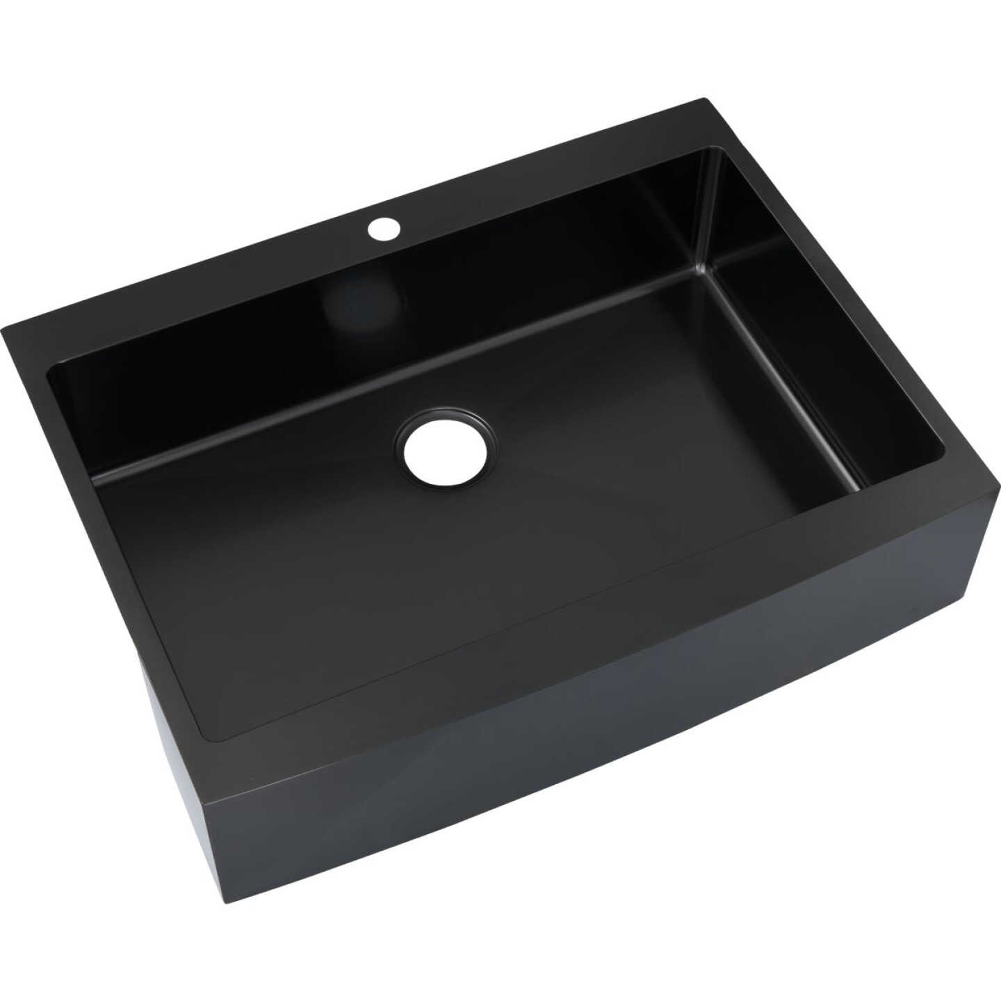 Stylebuilt 33 In. x 25 In. x 8 In. Single Bowl Dual Mount Curved Front Apron Farm Kitchen Sink Image 1