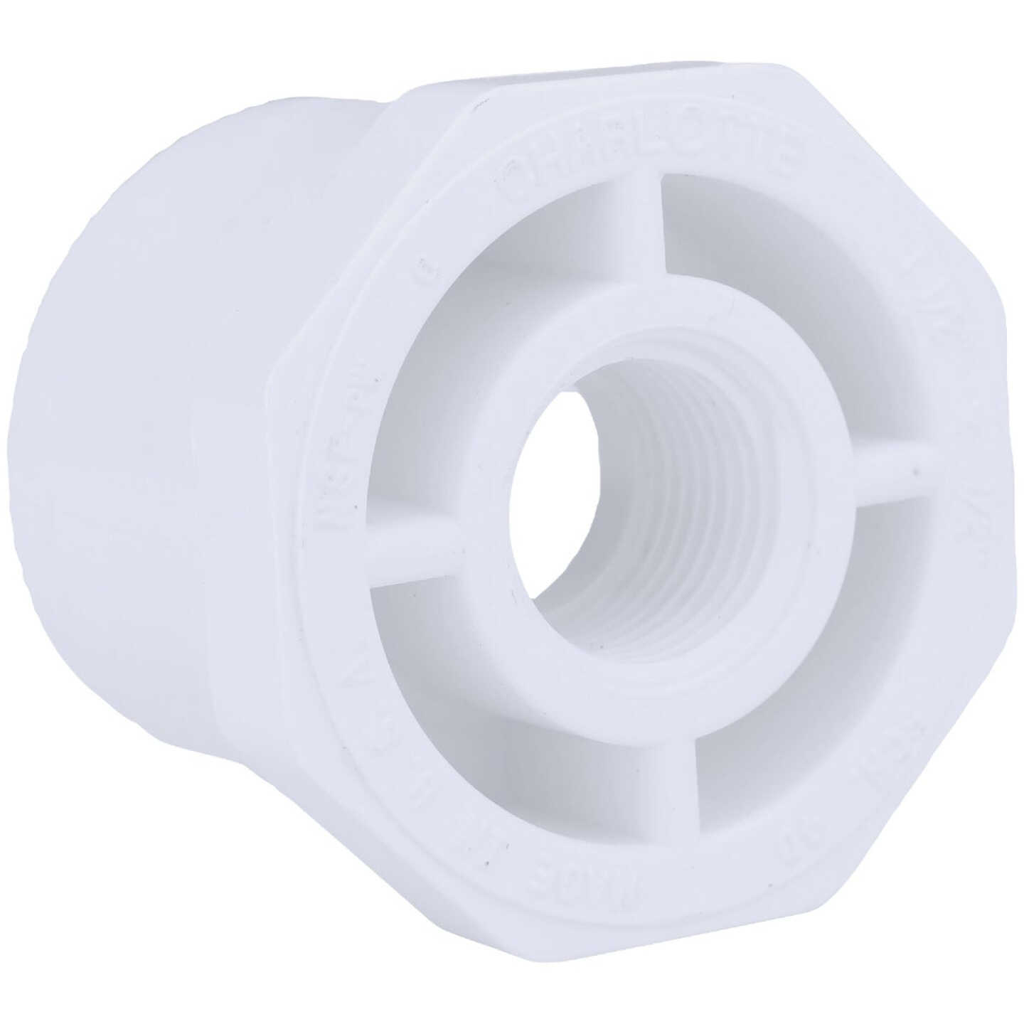 Charlotte Pipe 1-1/2 In. SPG x 1/2 In. FPT Schedule 40 PVC Bushing Image 1