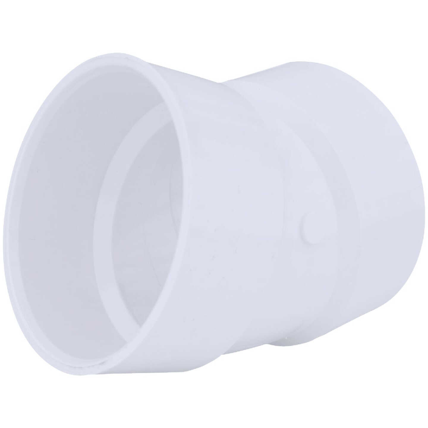 Charlotte Pipe 4 In. Hub x Hub Schedule 40 22-1/2 Deg. DWV PVC Elbow (1/16 Bend) Image 1