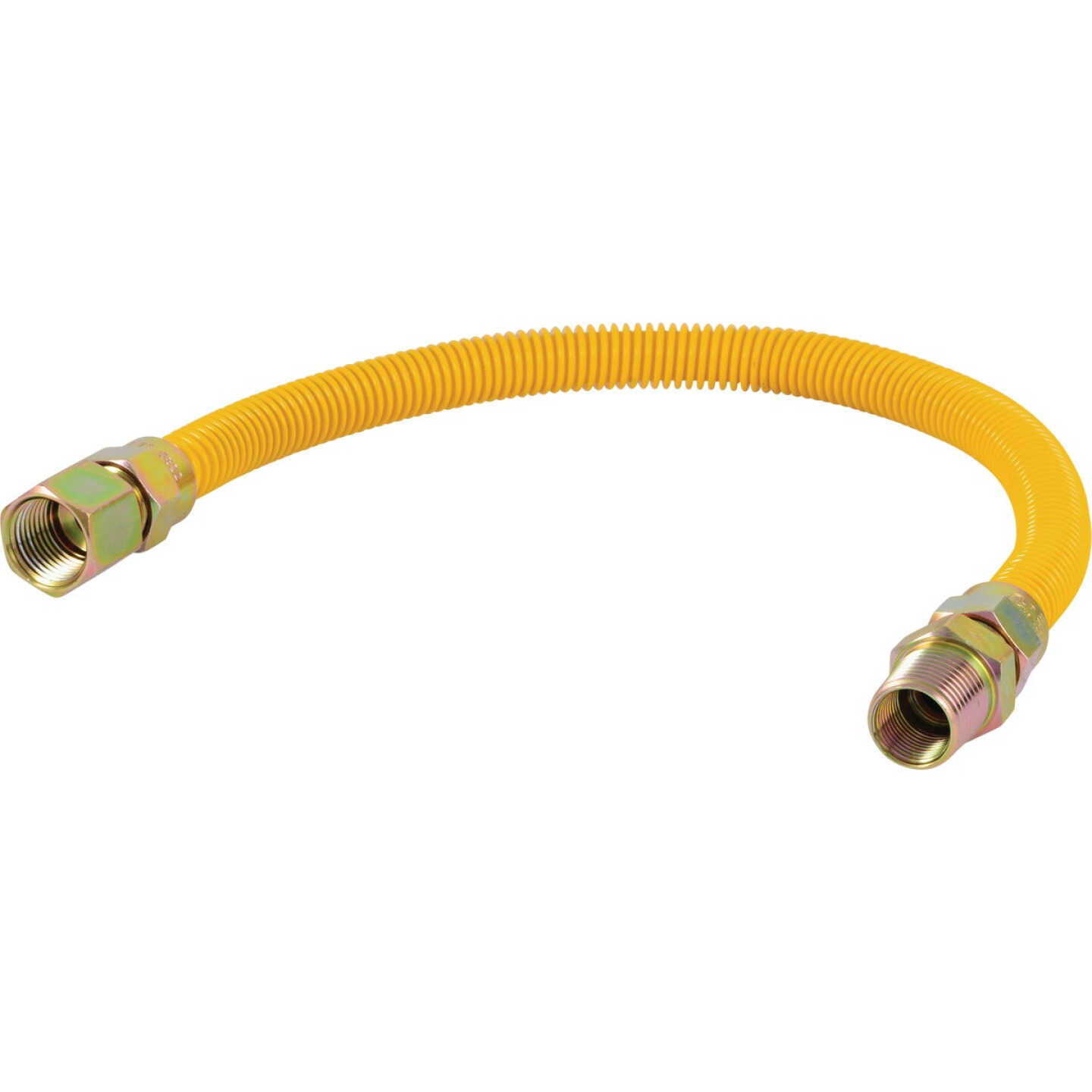 Eastman 3/8 In. OD x 18 In. 1/2 In. FIP x 1/2 In. MIP (Tapped 3/8 In. FIP) Coated Stainless Steel Gas Connector Image 1