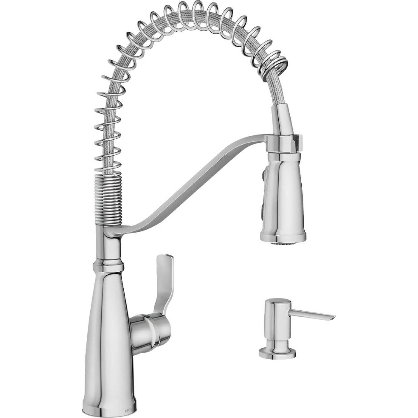 Moen Nolia 1-Handle Pull-Down Widespread Kitchen Faucet, Chrome Image 1