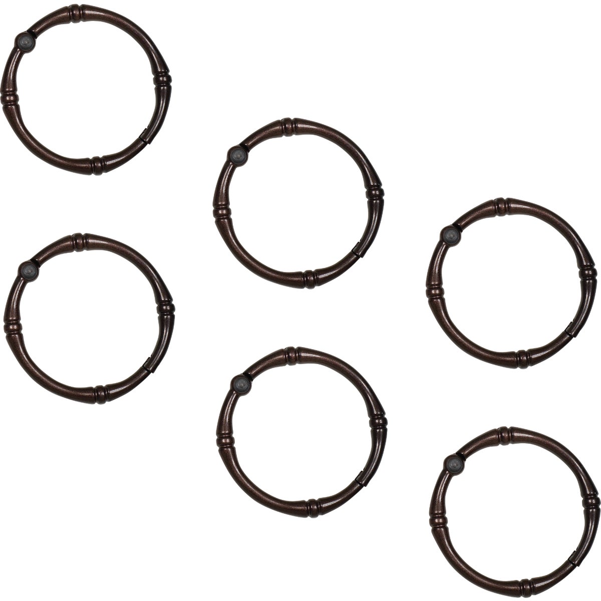 Zenna Home Bronze Decorative Shower Curtain Ring (12-Count)