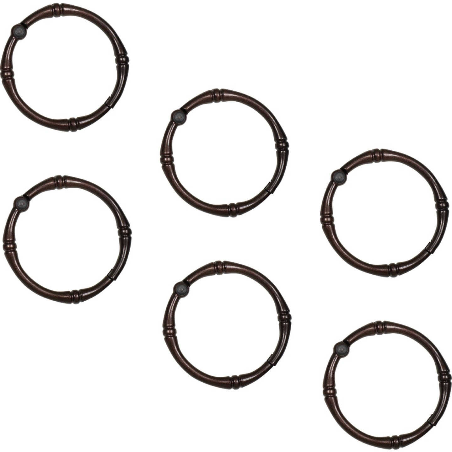 Zenna Home Bronze Decorative Shower Curtain Ring (12-Count) Image 1