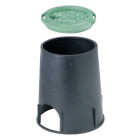 NDS 7 In. Round Black & Green Valve Box with Cover Image 1