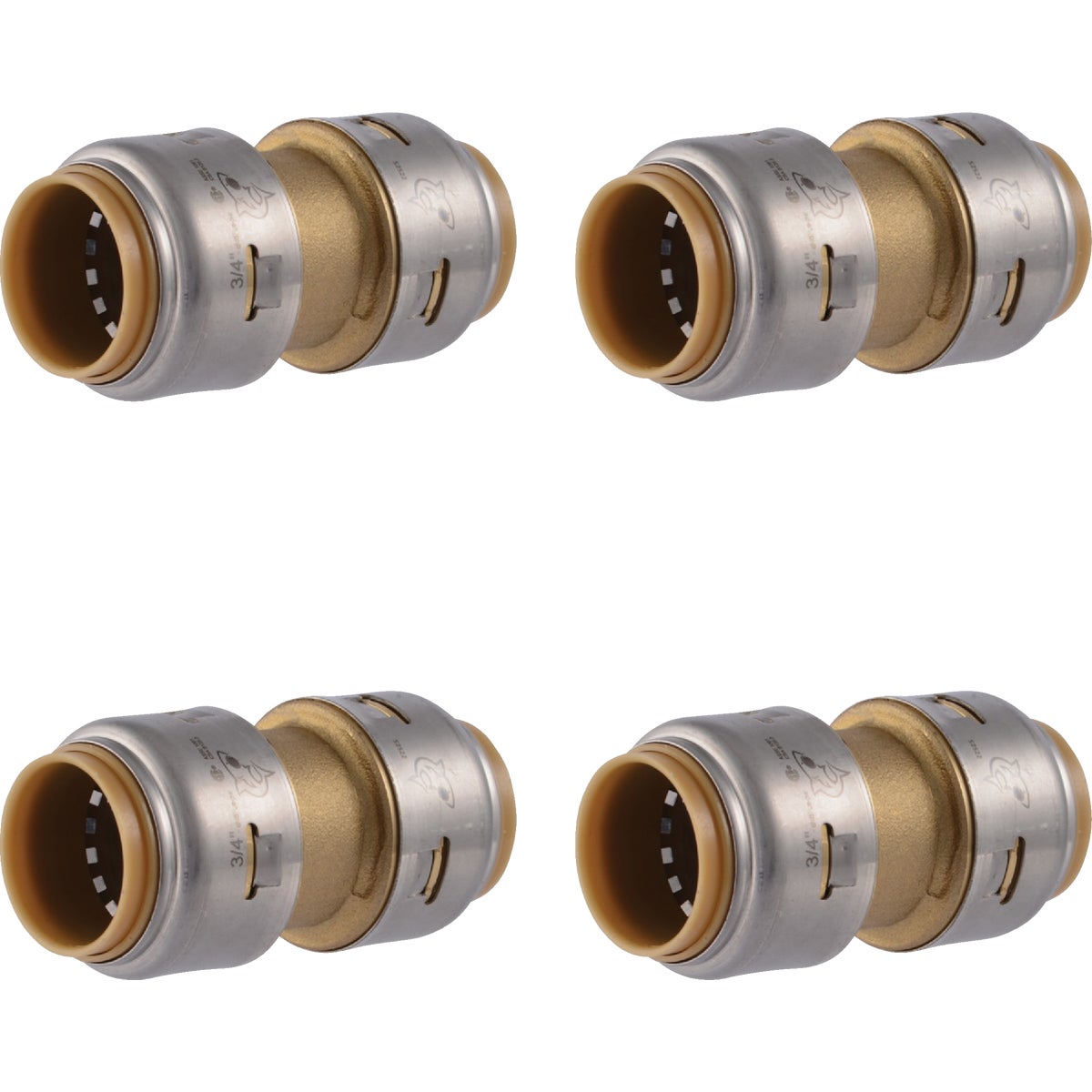 SharkBite 3/4 In. Push-to-Connect Straight Brass Coupling (4-Pack) Image 1