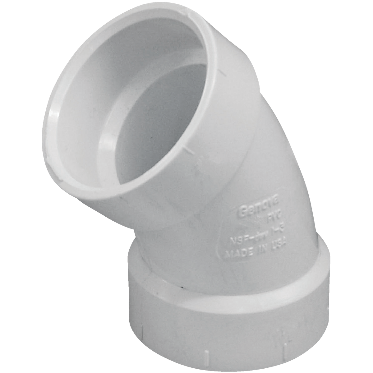 Charlotte Pipe 2 In. Schedule 40 45 Deg. Sanitary DWV PVC Elbow (1/8 Bend)