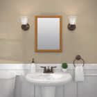 Zenith Oak 16.13 in W x 21.75 in H x 4.5 in D Single Mirror Surface/Recess Mount Framed Medicine Cabinet Image 3