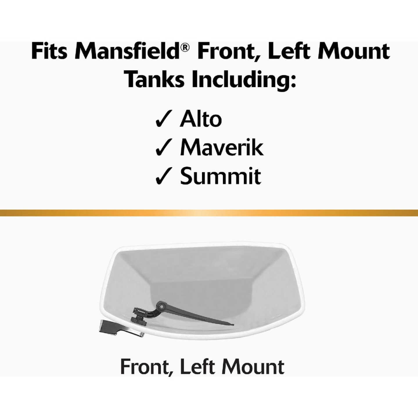 Korky StrongARM Front-Mount Chrome Tank Lever for Mansfield & Other Front-Mount Toilets Image 6