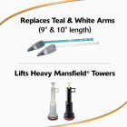 Korky StrongARM Front-Mount Chrome Tank Lever for Mansfield & Other Front-Mount Toilets Image 3