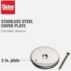 Oatey 3 In. Stainless Steel Cover Plate Image 2