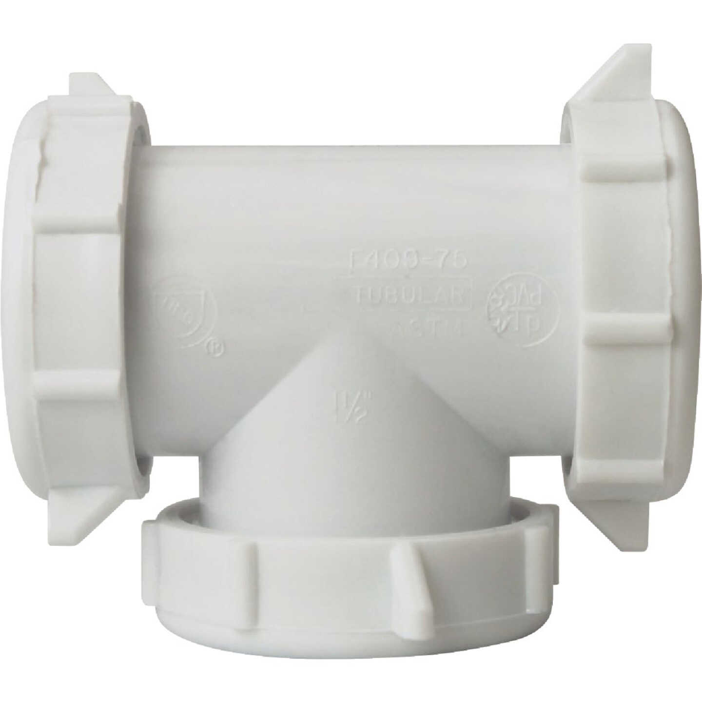 Do it Best 1-1/2 In. White PVC Three-Way Coupling Tee Image 3