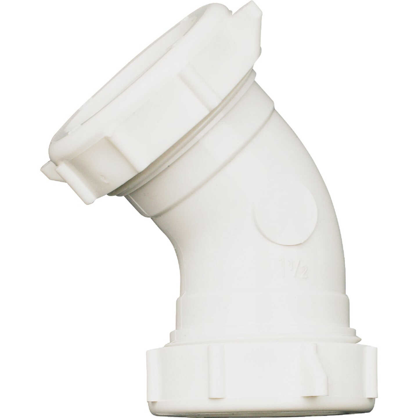 Do it Best 1-1/2 In. White PVC 45 Degree Elbow Coupling Image 1