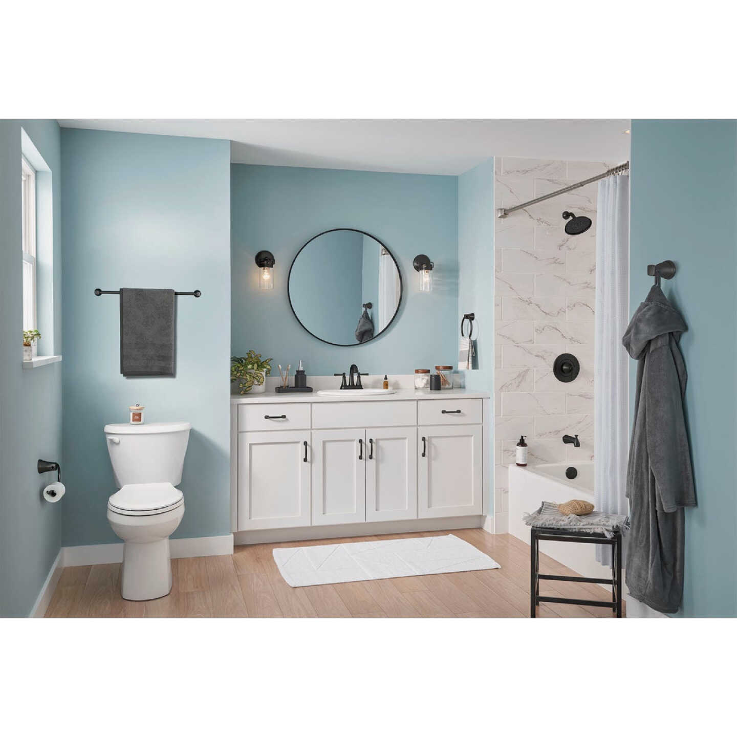 American Standard Glenmere Matte Black Single-Handle Lever Tub & Shower Faucet Image 2