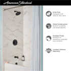 American Standard Glenmere Matte Black Single-Handle Lever Tub & Shower Faucet Image 4