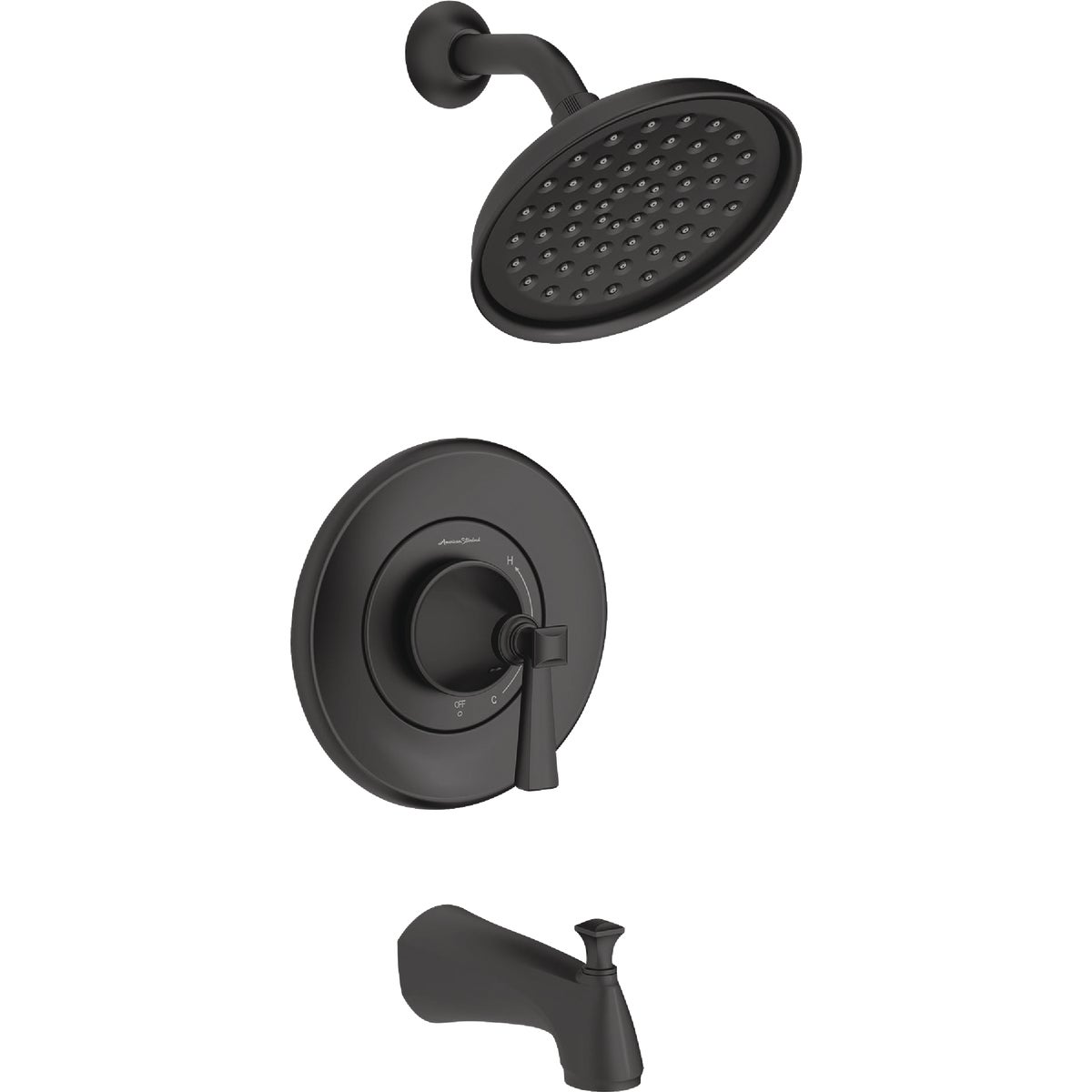 American Standard Glenmere Matte Black Single-Handle Lever Tub & Shower Faucet