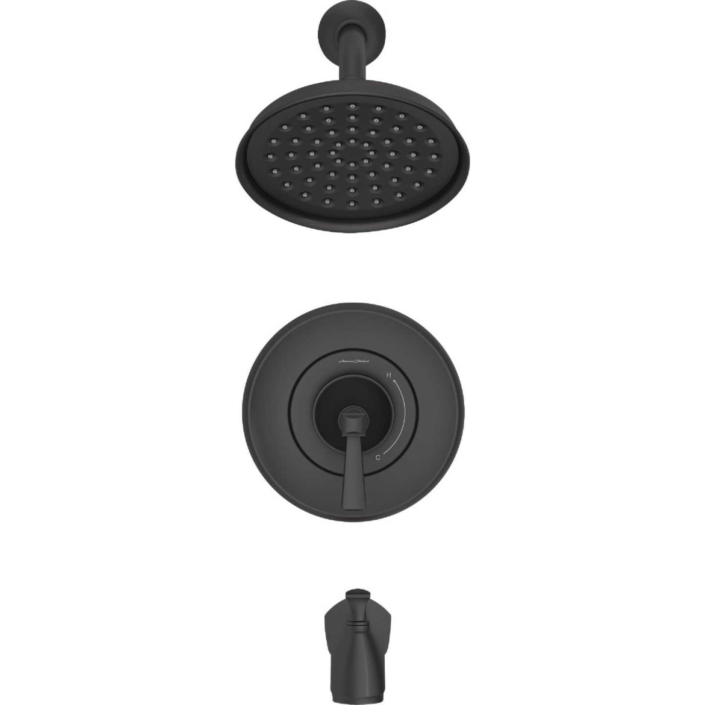 American Standard Glenmere Matte Black Single-Handle Lever Tub & Shower Faucet Image 6
