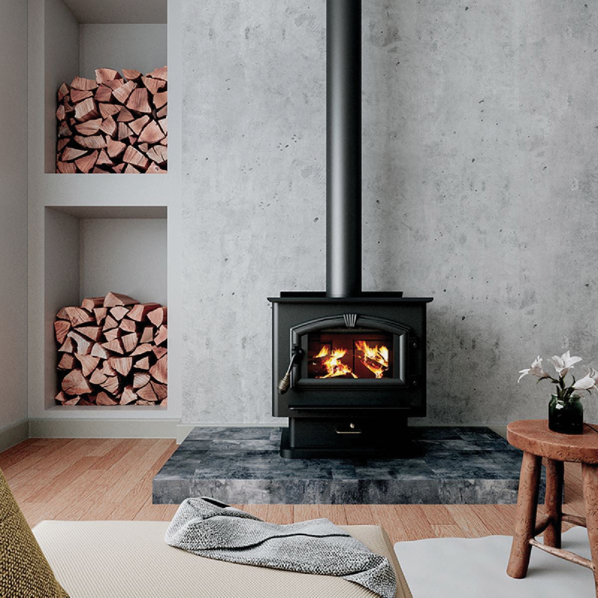 US Stove Ashley Hearth Products 2,000 Sq. Ft. Wood Stove Image 2