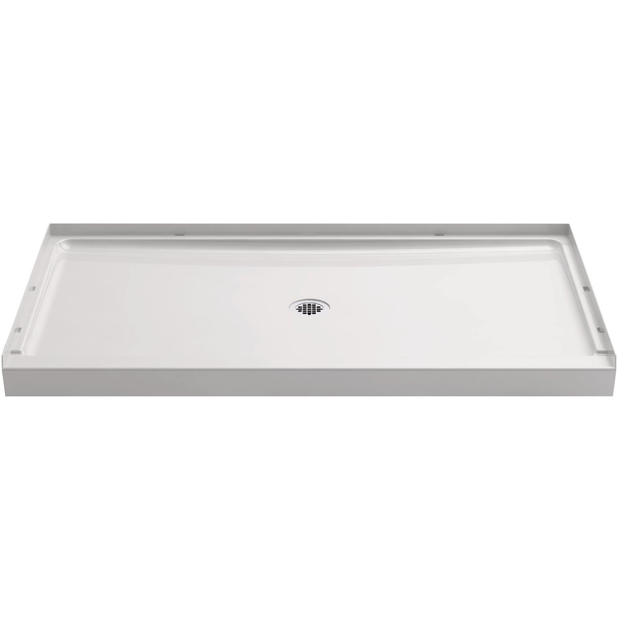 Sterling GUARD+ 60 In. W x 34 In. D Center Drain Shower Pan, White