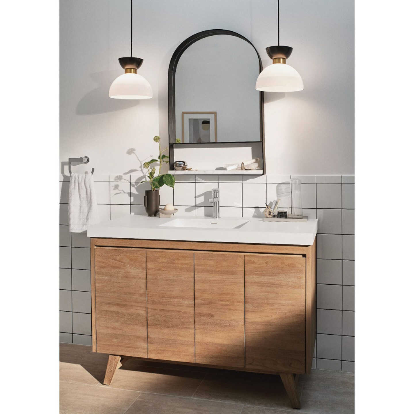 Moen Rinza 1-Handle Lever Centerset Bathroom Faucet, Chrome Image 4