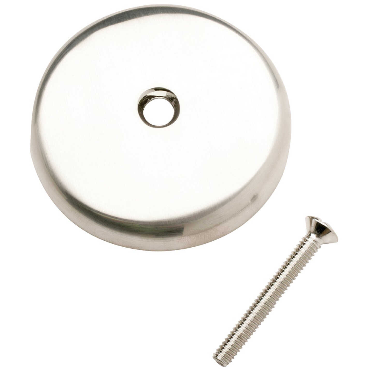 Do it Best One-Hole Brushed Nickel Bath Drain Face Plate Image 1