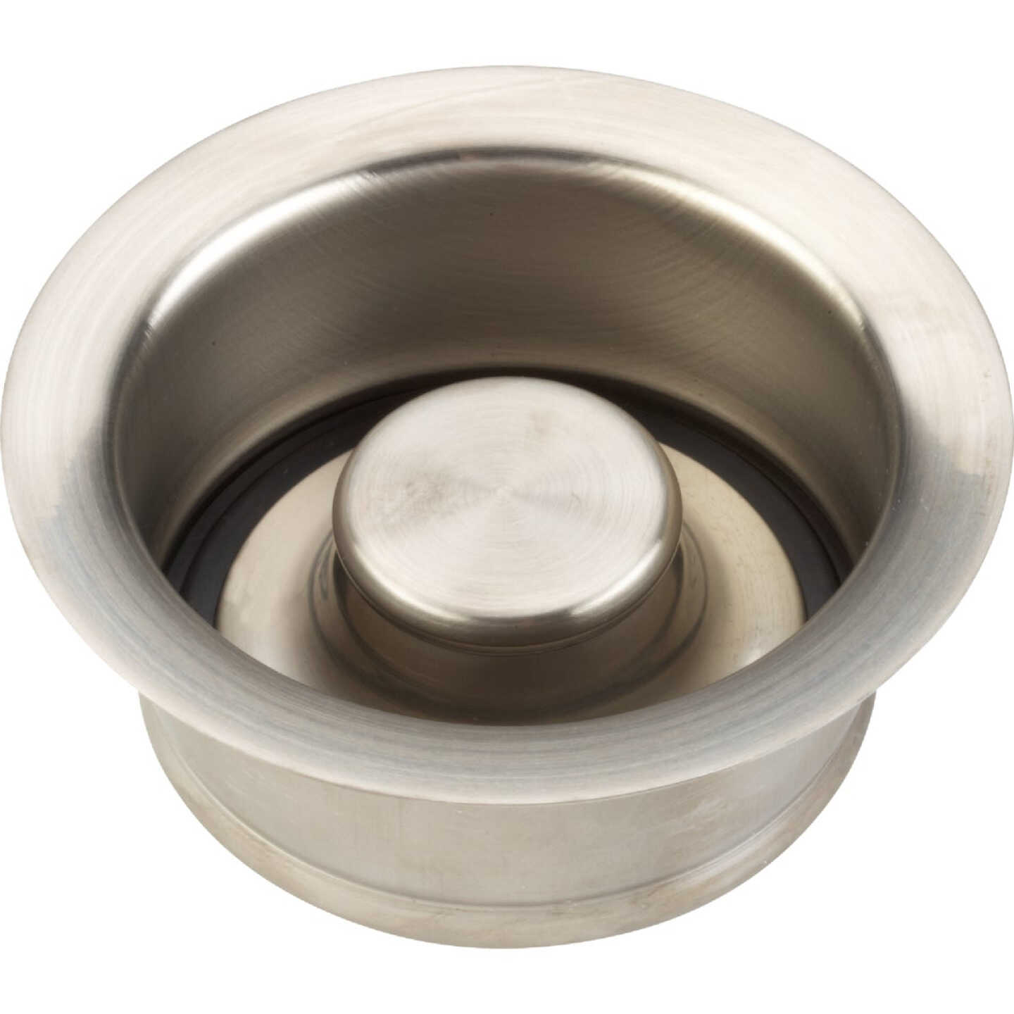 Do it Best Brushed Nickel Brass Disposer Flange and Stopper Image 1