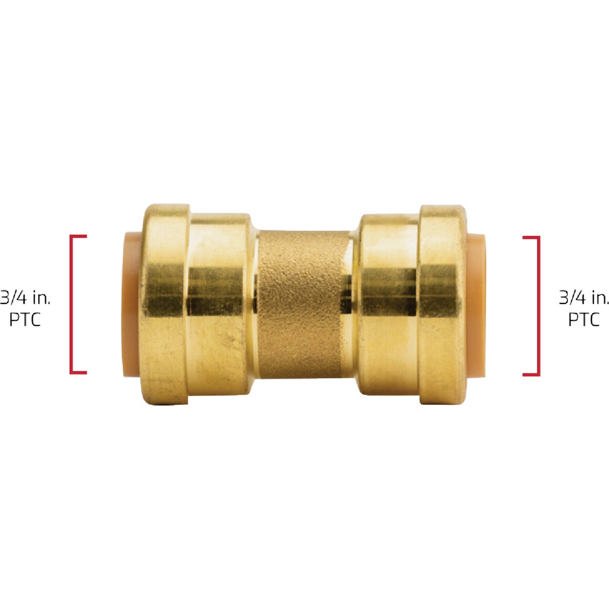 QuickFitting 3/4 In. Push-to-Connect Brass Straight Coupling Image 5
