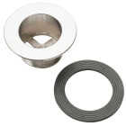 Do it Best 1-1/2 In. Coarse Waste Shoe Tub Drain Strainer with Chrome Finish Image 1