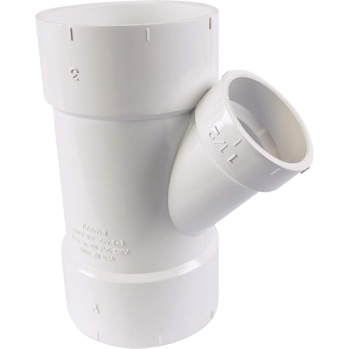 Charlotte Pipe 3 In. x 1-1/2 In. Schedule 30 DWV Reducing PVC Wye Image 1